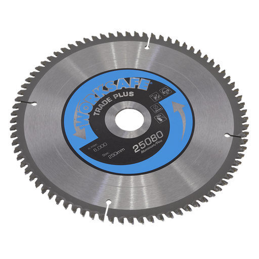 [25080/Ali] Sealey Worksafe® Aluminium Cutting TCT Saw Blade 250 x 30mm 80tpu