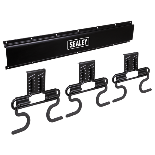 [APHKIT4] Sealey Wall Mounting Storage Rail with 6 Hooks