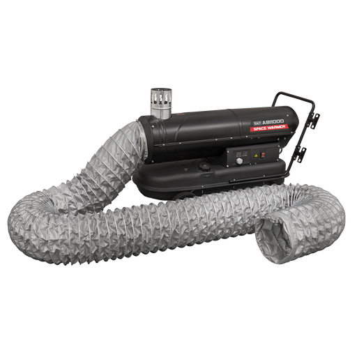 [ABI1000COMBO] Sealey Space Warmer® Indirect Kerosene/Diesel Heater 102,000Btu/hr with 5M Ducting