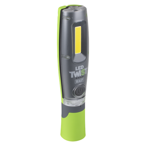 [LED1001G] Sealey LED Twist Rechargeable Inspection Light 8W COB & 1W SMD