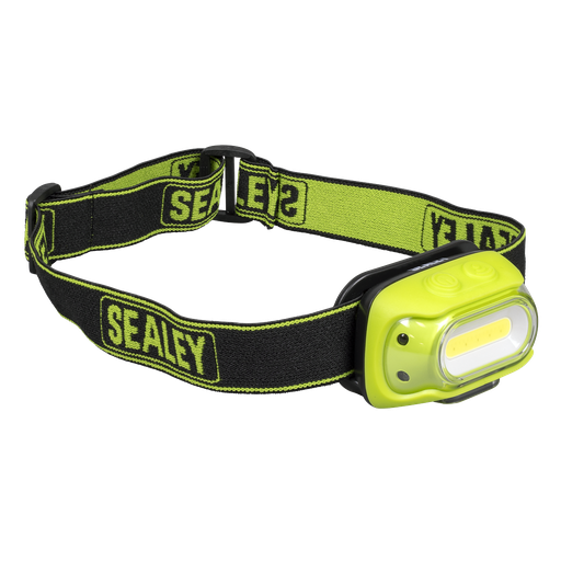 [HT08RG] Sealey Rechargeable Head Torch with Auto-Sensor 8W COB LED - Green