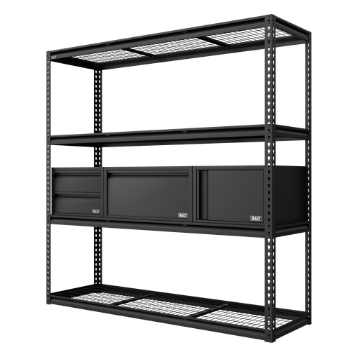 [APMRCOMBO1] Heavy-Duty Modular Racking Kit with 3 Storage Units