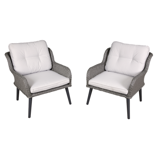 [DG79] Sealey Dellonda Buxton Rattan Wicker Outdoor Chair Set 2pc