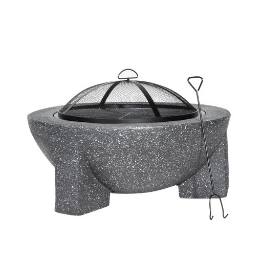 [DG191] Sealey Dellonda Round MgO Fire Pit with BBQ Grill, Ø75cm, Safety