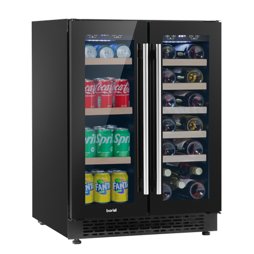 [DH96] Baridi 40 Bottle/120 Can Under-Counter/Freestanding Dual Zone Wine Fridge & Cooler 60cm