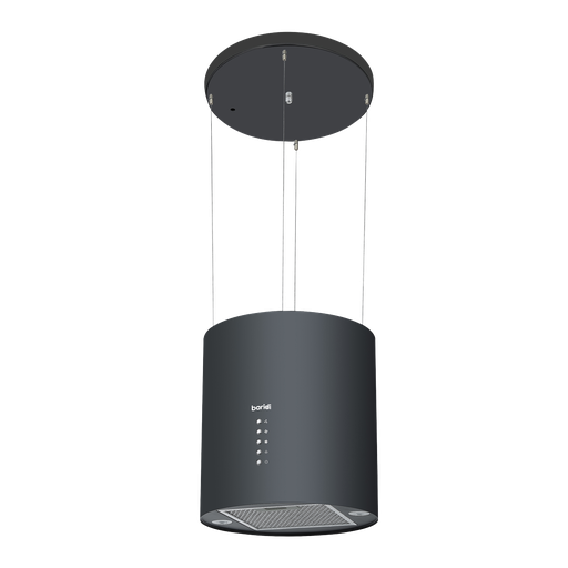 [DH219] Baridi Round Island Cooker Hood 35cm - Black