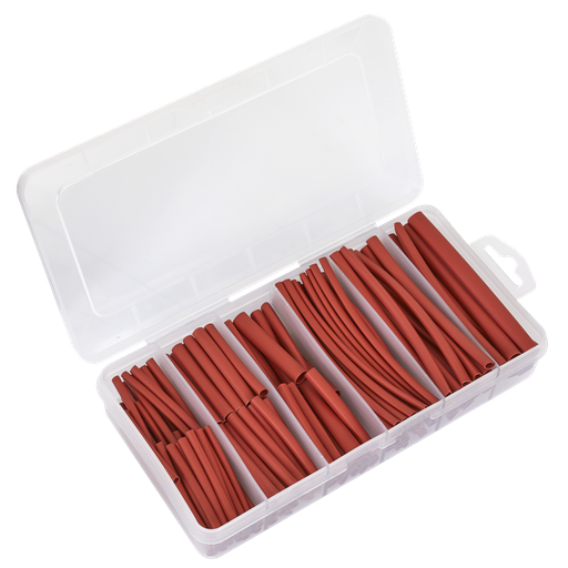 [HST501R] Sealey Heat Shrink Tubing Assortment 50 & 100mm 180pc - Red