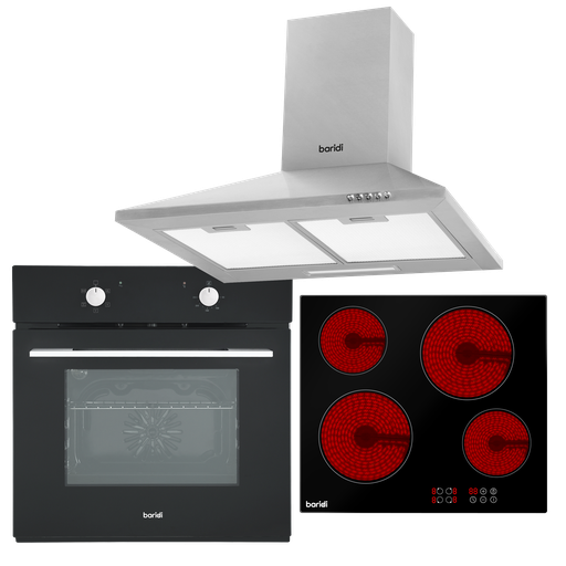 [DH185] Sealey Baridi Integrated Ceramic Hob with 4 Cooking Zones, Integ