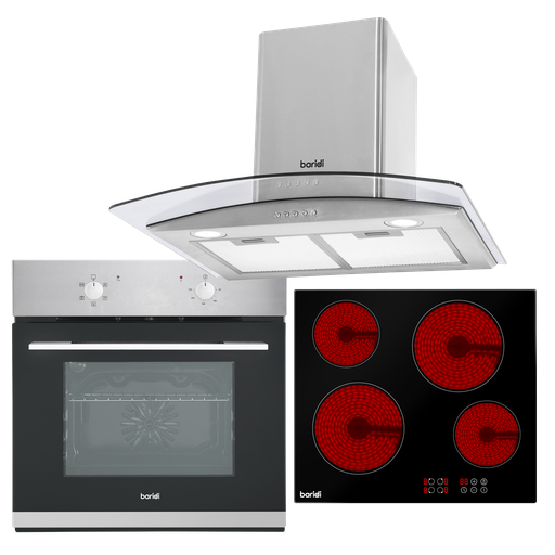 [DH187] Sealey Baridi Integrated Ceramic Hob with 4 Cooking Zones, Integ