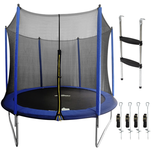 [DL94] Dellonda Heavy-Duty Outdoor Trampoline with Safety Enclosure Net, Anchors & Ladder 10ft