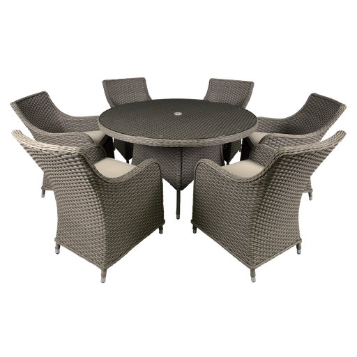 [DG85] Sealey Dellonda Chester Rattan Wicker Outdoor Dining Set with Te