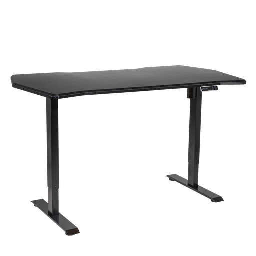 [DH43] Sealey Dellonda Carbon Fibre Effect Electric Height Adjustable Standing Desk with Memory, Quiet, 1400 x 700mm