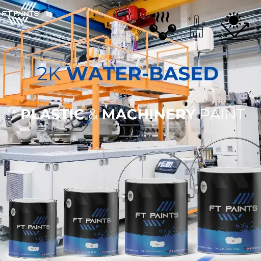 2K Water-Based Synthetic Paint for Plastic, Machines & Cars