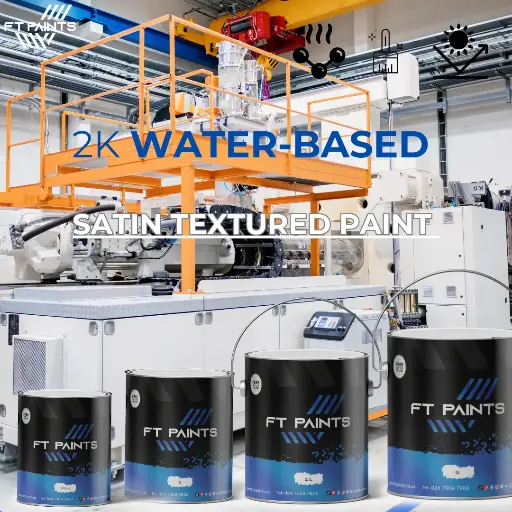 2K Water-Based Textured Paint for Cars, Machines & Industrial Surfaces