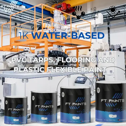 1K Water-Based Paint - Flexible, UV Resistant Paint for PVC, Floors & Plastic Parts