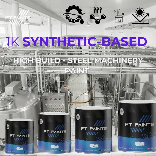 1K High-Build Industrial Paint – Quick-Dry, Tough Paint for Steel, Machines & Containers